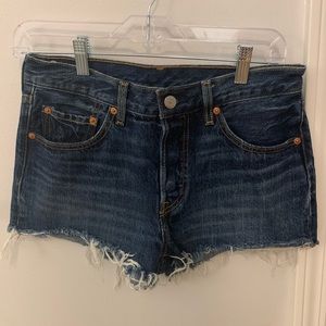 Levi’s Denim Shorts - W27 - Dark Blue Denim